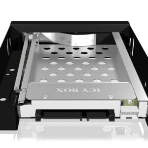 ICY BOX IB-2217StS 8,89 cm (3.5") Atminties disko dėklas Juoda - Image 3