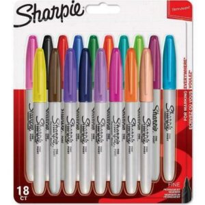 Sharpie Fine žymeklis 18 vnt Plonas galiukas Multi spalvos - Image 1