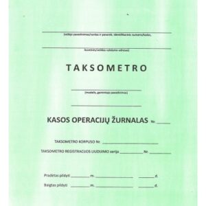 Taksometro kasos operacijų žurnalas, A5 - Image 1