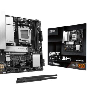 Mainboard|ASROCK|AMD B850|Socket AM5|micro ATX|RAM DDR5-SDRAM|2xSlots|Wi-Fi Yes|Bluetooth Yes|1xNumber of M.2 (M) slots|B850MROCKWIFI