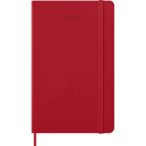 Kalender-märkmik Moleskine 2027 13x21cm, päev, kõvad kaaned, punane