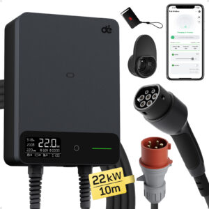 dé 22kW Wallbox with 10m Cable (APP VERSION)