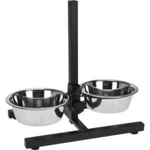 DUBENĖLIS ŠUNIUI IR KATEI IŠ NERŪDIJANČIO PLIENO ANT STOVO 1,8L 2VNT 860439 - Image 5