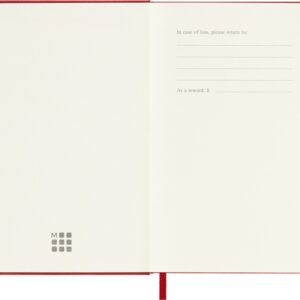 Kalendermärkmik Moleskine 2027 9x14cm, nädal, kõvad kaaned, punane - Image 2