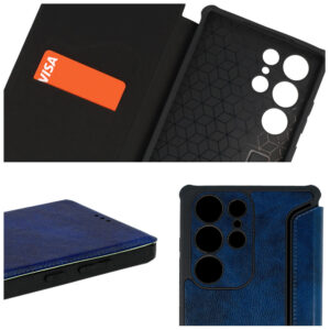Razor Leather Book dėklas Samsung Galaxy A53 5G navy - Image 6