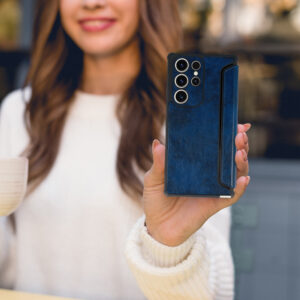 Razor Leather Book dėklas Samsung Galaxy A53 5G navy - Image 8