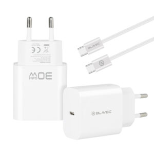 Blavec Wall charger BC-14 GaN4 - Type C - PD QC 30W 3A with Type C to Type C cable (TCBC14G4-CW303A+CC) white - Image 2