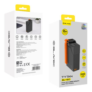 Blavec Power Bank 20000mAh BJ-50 Tytan 65W - 2x Type-C (PBBJ50A) juodos spalvos - Image 8
