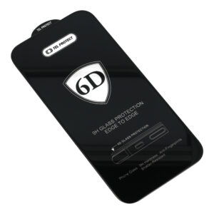 Tel Protect Full Glue 6D Tempered Glass skirtas SAMSUNG GALAXY S22/S23 BLACK (with fingerprint unlock) - 10 PACK - Image 4