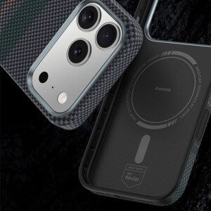 Benks Dėklas Magnetic Armor Pro Aurora Kevlar 600D (C.K.FL.AP.SR.A072) iPhone 18 Pro/17 Pro (Camera Control Button) - Image 7