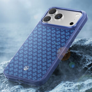 Benks Dėklas Magnetic Armor Pro Armor Grid Kevlar Metal Frame 600D (C.K.FL.AP.BE.B072) iPhone 18 Pro/17 Pro mėlynas (Camera Control Button) - Image 5