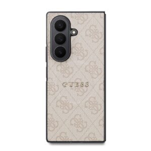Guess PU Leather 4G Magnetic dėklas Samsung Galaxy Z Fold 8 Ultra rožinės spalvos