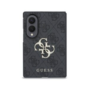 Guess PU 4G Metal Logo dėklas Samsung Galaxy Z Fold 8 pilkos spalvos