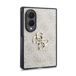 Guess PU 4G Metal Logo dėklas Samsung Galaxy Z Fold 8 rožinės spalvos - Image 2