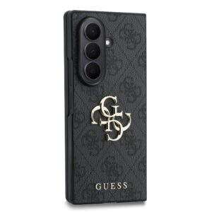 Guess PU 4G Metal Logo dėklas Samsung Galaxy Z Fold 8 Ultra pilkos spalvos - Image 2