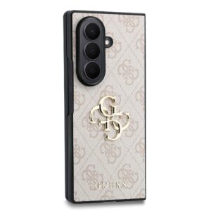 Guess PU 4G Metal Logo dėklas Samsung Galaxy Z Fold 8 Ultra rožinės spalvos - Image 2