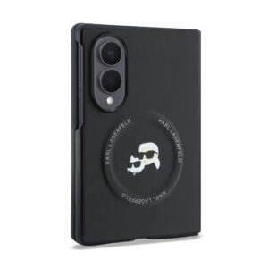 Karl Lagerfeld PU Karl and Choupette Heads Magnetic dėklas Samsung Galaxy Z Fold 8 juodos spalvos - Image 2