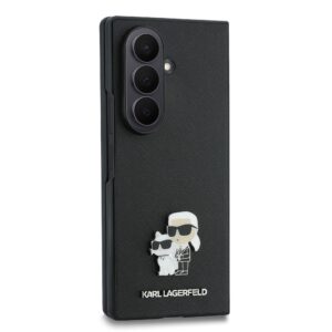Karl Lagerfeld PU Saffiano Karl and Choupette dėklas Samsung Galaxy Z Fold 8 Ultra juodos spalvos - Image 2
