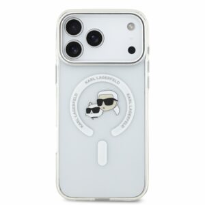 Karl Lagerfeld IML K&CH Heads Metal Frame MagSafe dėklas iPhone 18 Pro Max baltas - Image 2