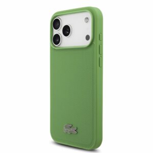 Lacoste PVC Iconic Petit Pique Metal Logo MagSafe Dėklas Apple iPhone 18 Pro Max Estragon
