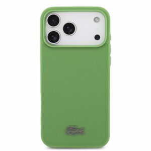 Lacoste PVC Iconic Petit Pique Metal Logo MagSafe Dėklas Apple iPhone 18 Pro Max Estragon - Image 2