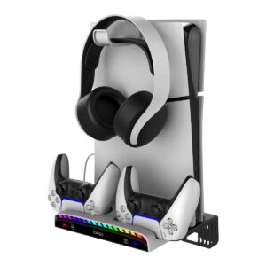 iPega P5S011 Wall Mount Stand skirtas PS5/PS5 Slim/PS5 Pro with Dual Charger Dock skirtas PS5 Controller - Image 2