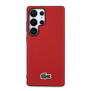 Lacoste Iconic Petit Pique Woven Logo MagSafe dėklas skirtas Samsung Galaxy S25 Ultra raudonos spalvos - Image 2
