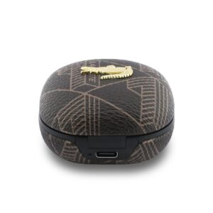 Lacoste Monogram Blend ANC/ENC TWS belaidės ausinės rudos spalvos - Image 2