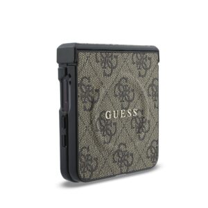 Guess PU Leather 4G Magnetic dėklas Samsung Galaxy Z Flip 8 rudos spalvos - Image 2