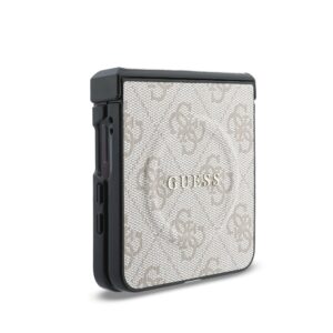 Guess PU Leather 4G Magnetic dėklas Samsung Galaxy Z Flip 8 rožinės spalvos - Image 2