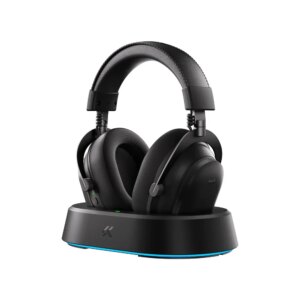 MCHOSE V9 Turbo+ Wireless Belaidės Žaidimų Ausinės | Steel Black