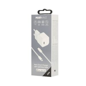 Musthavz Nano Charger 20W + USB-C/Lightning cable