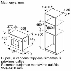Įmontuojamas kavos aparatas Bosch CTL7181B0 - Image 2