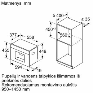 Įmontuojamas kavos aparatas Bosch CTL9181B0 - Image 2