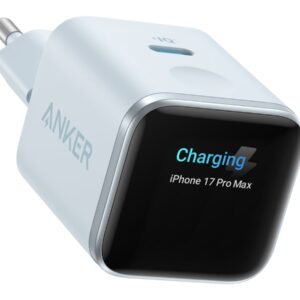 Anker Nano Charger 45W, Smart Display, Blue | A121DG31