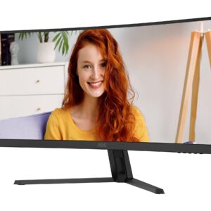 AOC CU34B3E | 34 " | VA | WQHD | 21:9 | 120 Hz | 4 ms | 3440 x 1440 pixels | 300 cd/m² | HDMI ports quantity 1 | Black
