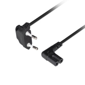 Lanberg CEE 7/16 to EC 320 C7 Euro (radio) power cord 1.8m angled VDE | CA-C7CA-12CC-0018-BK