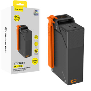 Blavec Power Bank 20000mAh BJ-50 Tytan 65W - 2x Type-C (PBBJ50A) juodos spalvos