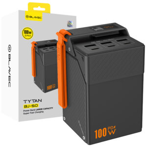 Blavec Power Bank 50000mAh BJ-50 Tytan 100W - 3x Type-C + 3x USB-A (PBBJ50C) juodos spalvos