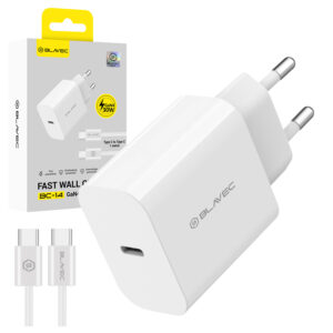 Blavec Wall charger BC-14 GaN4 - Type C - PD QC 30W 3A with Type C to Type C cable (TCBC14G4-CW303A+CC) white