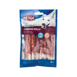 TRIXIE Denta Fun skanėstai šunims, kramtomi antienos suktinukai 80 g - Image 2