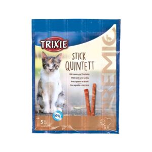 TRIXIE PREMIO Stick Quintett, salmon-trout, skanėstas katėms 5x5 g