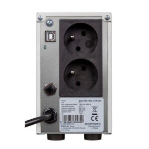 Ever ECO PRO 1000 AVR CDS „Line-Interactive“ 1 kVA 650 W 2 AC išvestis(ys / čių) - Image 3