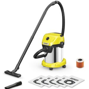 Vacuum Cleaner|KARCHER|Wet and dry vacuum cleaner WD 3 S V-17/4/20 + 4 FB|1000 Watts|Suction power 230W|Capacity 17 l|Noise 74 dB|Yellow|Weight 4.8 kg|1.628-152.0