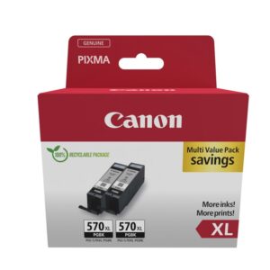 Canon 0318C010 rašalo kasetė 2 vnt Originalus Didelė (XL) išeiga Juoda