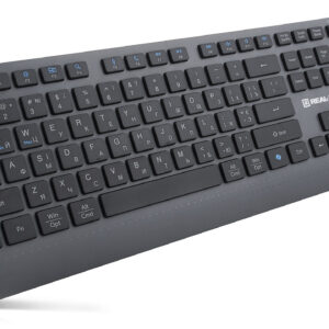 Klaviatūra REAL-EL RK-715W juodos spalvos, belaidė