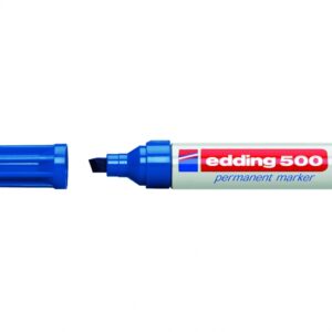 Permanentinis žymeklis Edding 500, kirstu galiuku, 2-7mm, mėlynos spalvos