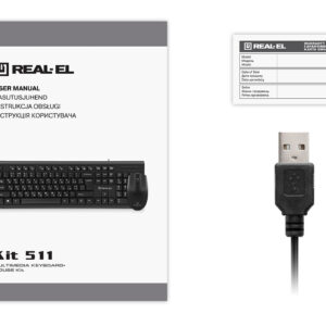Klaviatūros ir pelės rinkinys REAL-EL Kit 511, juodos spalvos - Image 13