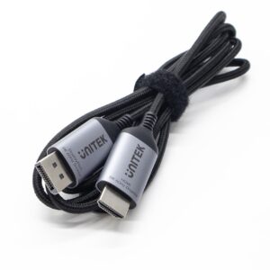 UNITEK V1610A01 vaizdo kabelio adapteris 1,8 m DisplayPort HDMI Tamsiai Pilka - Image 3