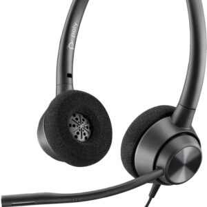HP Poly „Poly EncorePro 320“ greitai atjungiamos su „Quick Disconnect“ binauralinės ausinės TAA - Image 3